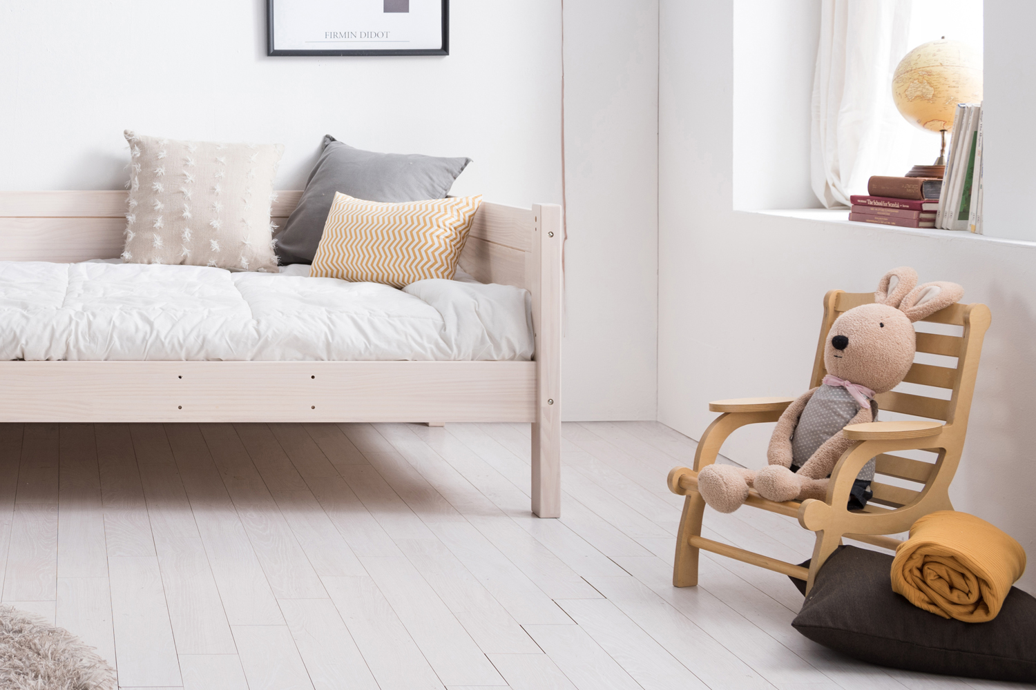 兒童松木床架、單層床架