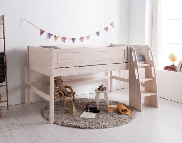 康朴乐推荐安全儿童原木床架 Monello Cavin Bed D